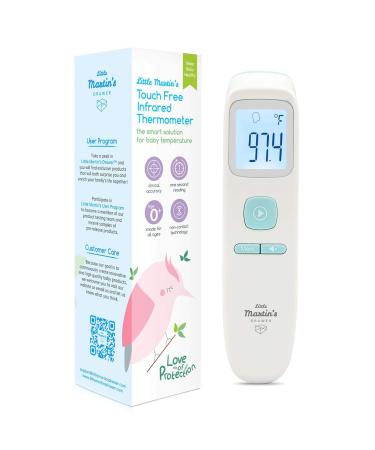 Touchless Thermometer for Adults Kids Baby & Infant - Non Contact Infrared Thermometer with LCD Display - Digital Thermometer Forehead - Built-in Fever Alarm (Blue)