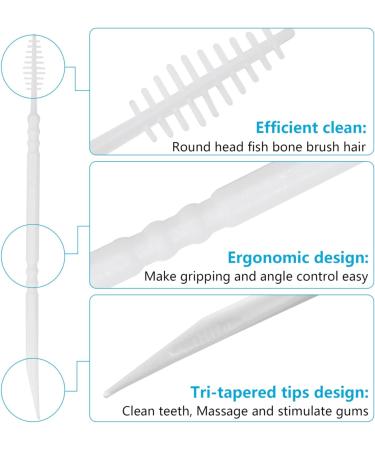 Brushpicks Interdental Toothpicks - Soft Bristle Dental Floss Picks for Plaque Removal | 300PCS | International Shipping Available - Buy Online on GoSupps.com