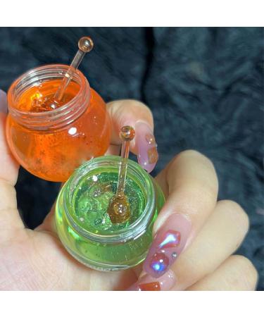  Pakivs 2Pcs Moisturizing Lip Oil With Spoon Honey Lip Balm Shiny Moisturizing Moisturizing Lip Mask & Dry Prevention Daily Lip Care - Buy Online on GoSupps.com