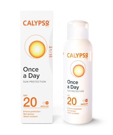 Calypso Once A Day Sun Protection Lotion SPF20 | 8 Hours Sun Protection | Non Greasy | Superior 4 Start UVA Rating - 200 ml CALC20L single 200 ml (Pack of 1)