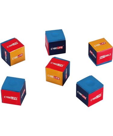 CyeeLife Professional Billiard Chalk - 6 Blue Pieces | Premium Billiard Accessories for Perfect Pool Performance - Buy Online on GoSupps.com