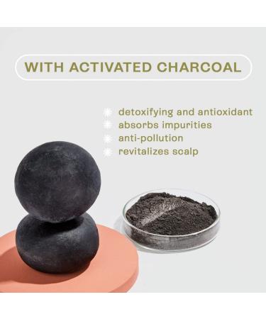 Detox Solid Shampoo Bar for Men | 3-in-1 Hair Beard & Body Wash | Flaky Scalp Dandruff Control | Natural Vegan | Plastic Free | Waterless Zero Waste - 2.8oz - Buy Online on GoSupps.com