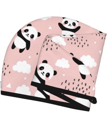 Super Absorbent Panda Flying Hair Towel Wrap - Microfiber Coral Velvet for Women | Quick Dry & Soft for Long Curly Thick Hair - Buy Online on GoSupps.com