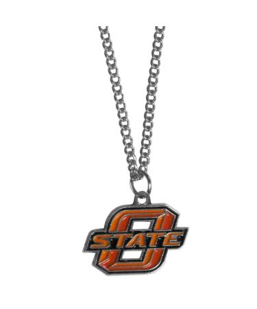 Siskiyou Sports NCAA Chain Necklace with Small Charm, 20" Oklahoma State Cowboys