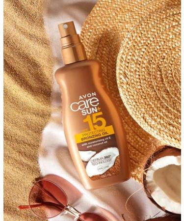 Avon Care Sun+ SPF15 Protecting Bronzing Oil Water Resistant with UVA and UVB PA++ Protection Cocunut Oil and Vitamin E - by Ultimate Things - Buy Online on GoSupps.com