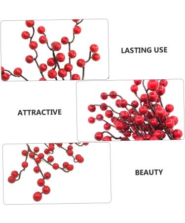 ABOOFAN 30 Pcs Christmas Imitation Fruit Christmas Floral Stems Picks Christmas Berry Christmas Flower Stems Picks Holly Berry Stems Tree Branch Decor Banquet Ornament Artificial Foam - Buy Online on GoSupps.com