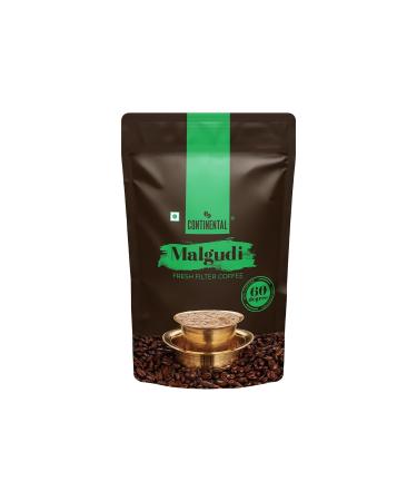 Conti'nental Malgudi Filter Coffee 500gm Pouch Combo | (60% Coffee - 40% Chicory) + (80% Coffee - 20% Chicory) | Traditional South Indian Filter Coffee Powder | Freshly Roasted Ground Coffee | 500gm*2 - 1KG (200 gm Traditional)
