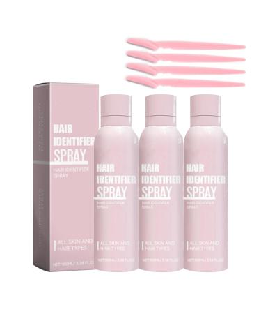 Skin Body Hair Identifying Spray Painless Hair Remover for All Skin Types Hair Identifier Spray For Face Shaving 3 Set