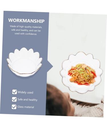 1pc Kitchen Stylish Delicate Irregular Salad Bowl Creative Fruit Glass Transparent - Buy Online on GoSupps.com