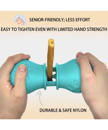 BoniVet 2023 Improved Bully Stick Holder for Dogs | Safe Chew Holder & Prevents Choking | Large Sea Blue | Shop Internationally - Buy Online on GoSupps.com