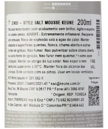 KEUNE Style Salt Mousse 7.0 oz - Ideal for Wavy and Curly Hair - Buy Online on GoSupps.com