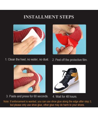 Buy Sole Protector for Sneakers | Strong Self-Adhesive Repair Plates for Air Jordan | Non-Slip Heel Pad | Transparent | Men's & Women's Size 11-12 - Buy Online on GoSupps.com