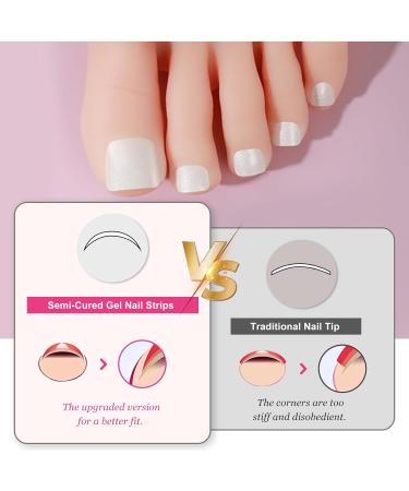  Ceboic Ceboic 26 Pcs Gel Nail Art Sticker Wrap Semi-Cured Solid Color Wine Red UV LED Nail Polish Required - Buy Online on GoSupps.com