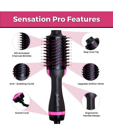 Buy 4 in 1 Blow Dryer Brush - ION Generator & Ceramic Coating for Fast Drying - Pink | International Shipping Available - Buy Online on GoSupps.com