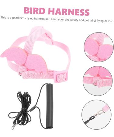Angoily 4 Sets Bird Leash Suspend Trains Parrot Adjustable Harness Chicken Harness Car Supplies Clothing 12X6X1.3CMx4pcs Pinkx4pcs - Buy Online on GoSupps.com