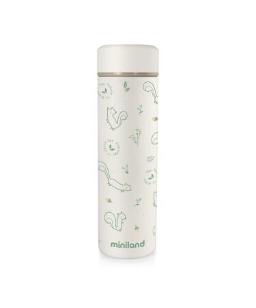 Miniland 89262 NATUR THERMOS CHIP - 450ml insulated bottle for baby food multi-coloured Green NATUR THERMOS CHIP Single - Buy Online on GoSupps.com