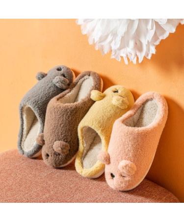 Cute and Comfortable Diabetic Slippers with Thick-Soled Anti-Skid Rubber Sole - Yellow, Size 13-14 US - Buy Online on GoSupps.com