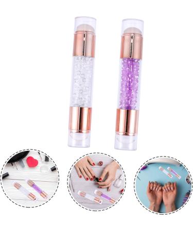 minkissy 2pcs Nail Stamp Nail Art Stamper Head French Tip Nail Tool Nail Art Stamp Tool Nail Art Stamper for French Manicure Nail Art Stamping Tools Silica Gel Template Purple Printing 11.50X2.00X2.00CM Purple - Buy Online on GoSupps.com
