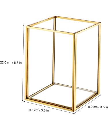 PopetPop Clear Make-Up Brush Organizer - Gold Cat Design for Travel & Desk | 2 in 1 Cup Holder - Buy Online on GoSupps.com