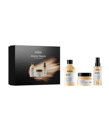 L'Or al Professionnel LOr al Professionnel Repairing Gift Set For Dry and Damaged Hair Restores and Restructures Hair Without Weighing It Down With Proteins and Omega9 Absolut Repair