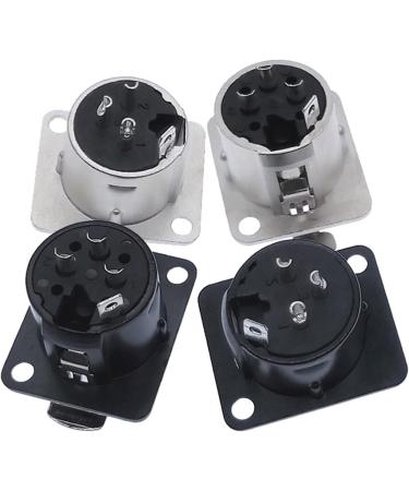 Buy XLR Metal Socket YS145 YS146 Male Female 3 Pin Microphone Connector - Silvery Color | International Shipping Available - Buy Online on GoSupps.com