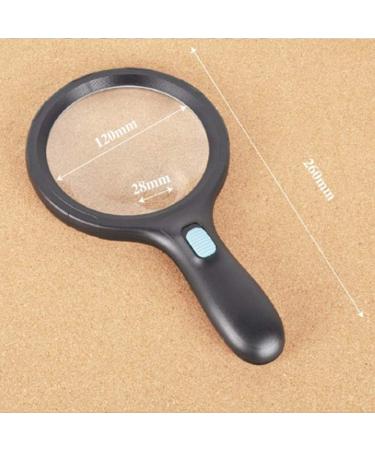 Glass Handheld Magnifier Enlarged Mirror Extra Large 5.5" Glass with Bright 10 LED Lights 2X Lens 5X Zoom Reading Handheld Loupe Magnifier Magnifier for Reading Made in China - Buy Online on GoSupps.com