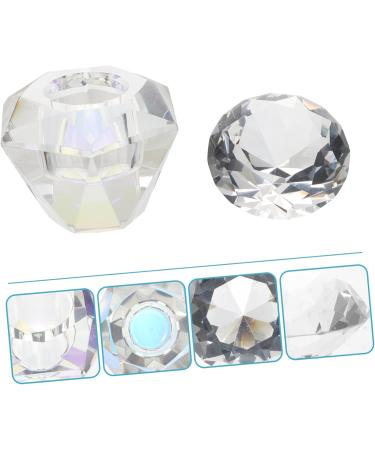 Healeved 1pc Nail Art Crystal Cup Glass Dappen Dish for Acrylic Nails Diamonds for Nails Nail Art Dish Cup Nail Supplies Shot Glass with Lid Mermaid Charms Nail Liquid Dish Matte White Tool - Buy Online on GoSupps.com