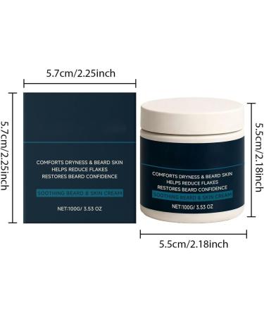 Moisturizing Beard Cream - 100g Softening Beard Cream Soothing Balm for Facial Hair - For shaving showering travel grooming and daily use - Buy Online on GoSupps.com