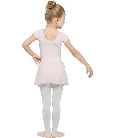 Mecceos Ballet Leotards for Girls Toddler Dance | Short/Long Sleeve Skirt Ballerina Outfits 6-8 Years | Z6_Ballet Pink - Buy Online on GoSupps.com
