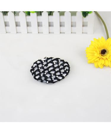 Durable Rhinestone Hair Network Bun - Elastic Black Duttnetz for Ballet Dance Gymnastics & More - Buy Online on GoSupps.com