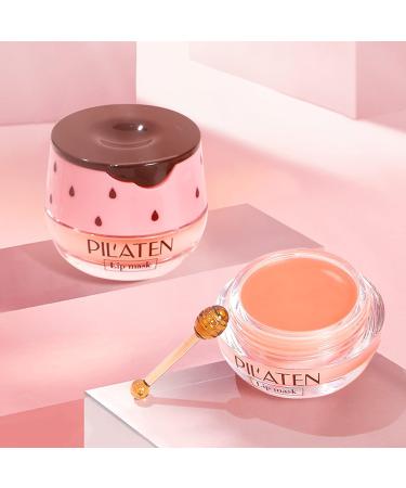 2 Pack Strawberry Lip Mask & Bee Balm Lip Balm Set for Hydrating & Moisturizing Lips - Prevent Dryness & Cracks, Exfoliating Scrub Included - Strawberry Flavor - Buy Online on GoSupps.com