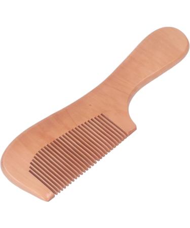 Wooden Hair Comb with Ergonomic Handle Prevent Slip Lightweight Portable Close Tooth Peach Wood Hair Comb for Hair and Beard Grooming - Buy Online on GoSupps.com