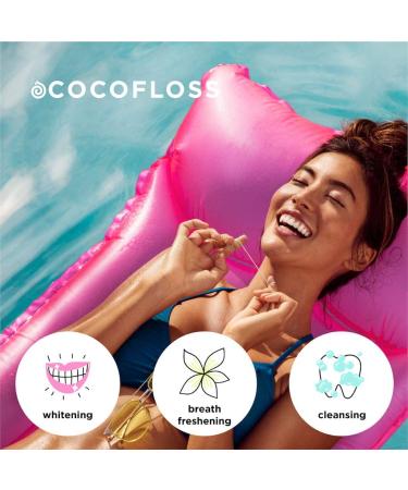 COCOFLOSS Mint Dental Floss - Coconut-Oil Infused, Vegan & Cruelty-Free, 8 Month Supply - Buy Online on GoSupps.com