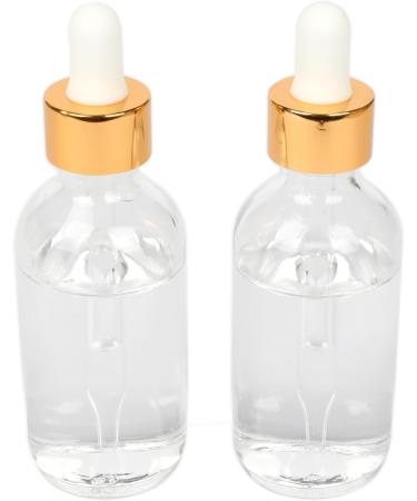 Magic Season Boston Round Glass Bottles(Transparent / 30 ml with Gold Caps / 2 Pcs) - Buy Online on GoSupps.com
