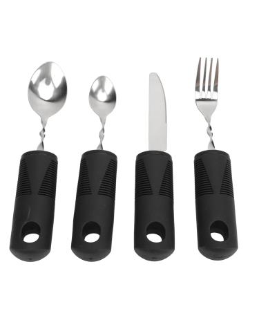 Arthritic Hands Adaptive Utensil Stainless Steel Material Ergonomic Design Stable Wear Resistant Weighted Silverware for Home Hospital for Parkinsons Patients