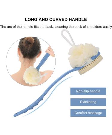SetSail Shower Body Brush with Bristles and Loofah - Long Handle Back Scrubber for Men and Women - Exfoliating Shower Brush for Skin Massage - Buy Online on GoSupps.com