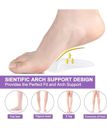 6 Pairs Gel Arch Support Pads - Plantar Fasciitis Shoe Inserts - High Arch Pad Flat Feet Cushions - Relieve Foot Pain - One Size for Women Men (Clear) - Buy Online on GoSupps.com