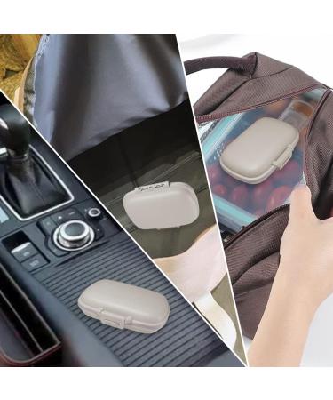 8 Compartment Beige Pill Organizer | Weekly Pill Box & Medicine Dispenser - Buy Online on GoSupps.com