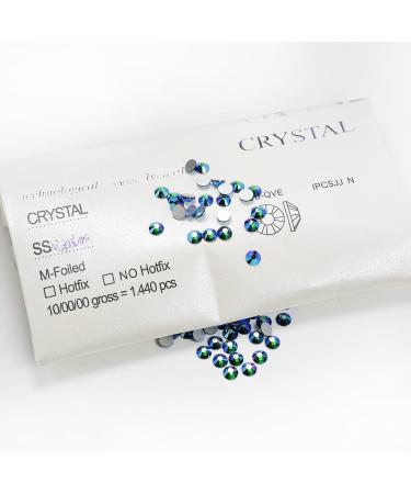 SS20 Dark Green AB Crystal Rhinestones 5mm 1440 Pcs - Non Hotfix Yantuo Emerald Ab Rhinestone for Nail Art, DIY Crafts, Makeup & More - Buy Online on GoSupps.com