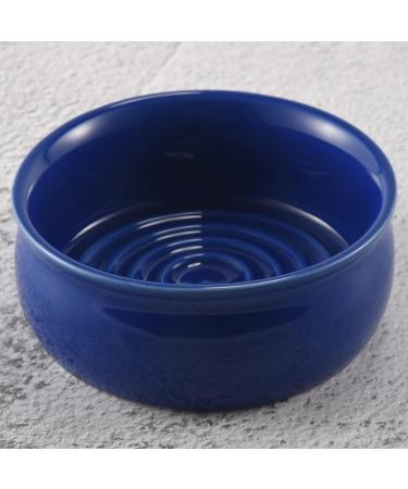 Uinfhyknd Ceramic Men's Shaving Mug Bowl - Wide Mouth Design for Shaving Brush & Soap - Royal Blue - Buy Online on GoSupps.com
