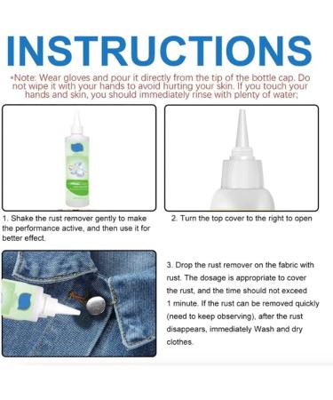 Fabric Rust Remover 250ml - Powerful Stain Remover for Clothes & Shoes | Effective Rust Stain Cleaner - Buy Online on GoSupps.com