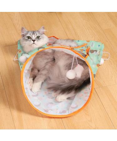 IXYHKB Cat Play Tunnel Cat Tunnels for Indoor Cats Cat Tunnel Bag Collapsible Cat Tunnel Bed Self Interactive Cat Toys Pet Play Tunnel with Plush Ball for Cat Dog Rabbit Hamster Green - Buy Online on GoSupps.com