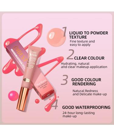Blush Beauty Wand with Cushion Applicator - Long-Wearing, Weightless Coverage Liquid Blush for Natural Dewy Finish - Gentle Breeze Orange - Buy Online on GoSupps.com