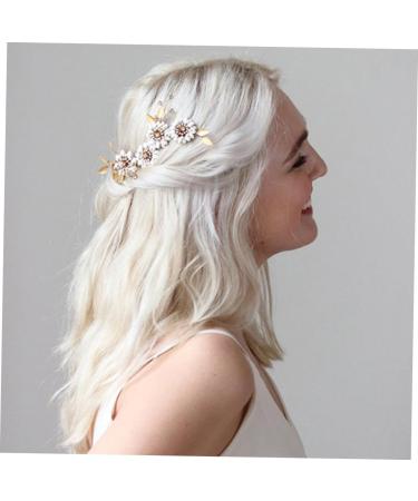 Housoutil Rhinestone Hair Side Comb Hair Rhinestones Bridal Hair Clip Rhinestone Bridal Side Combs Floral Vintage Hair Bridal Shower Headpiece Hair Pin Bride Wedding Crystal Flower - Buy Online on GoSupps.com