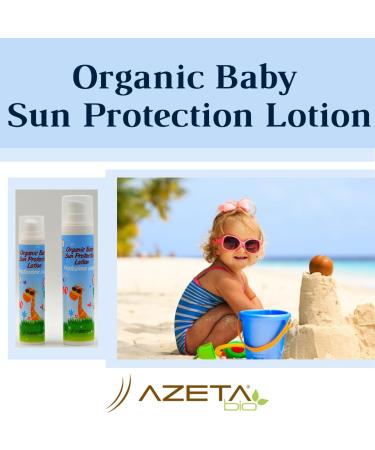 Organic Baby Sun Protection 50 - AZETA Organic (50ml & 100ml) | Safe UV Protection for Babies | International Shipping - Buy Online on GoSupps.com