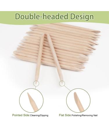 100 Rose Wooden Stick Manicure Set - Double-Sided Orange Wood Sticks for Nail Care & Pedicure Art - Buy Online on GoSupps.com