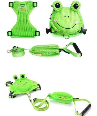Purime Multifunctional Small Dog Harness Set with Leash & Backpack Perfect for Hiking Camping & Outdoor Adventures - Green - Buy Online on GoSupps.com