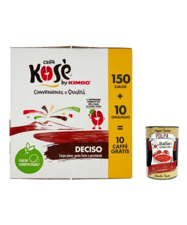 Italian Gourmet E.R. Coffee Coffee by Kimbo Deciso Espresso is 160 units of coffee 44 mm + gourmet Italian pulp 400 g