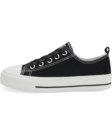 Fefoe Kid Shoes | Canvas Lightweight Athletic Sneakers | Adjustable Strap | 4 Big Kid Black 02 - Buy Online on GoSupps.com