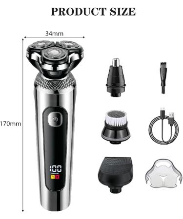 Neyared 4 in 1 Electric Razors for Men Cordless Rechargeable Mens Shavers Waterproof Wet/Dry with Led Display - Buy Online on GoSupps.com